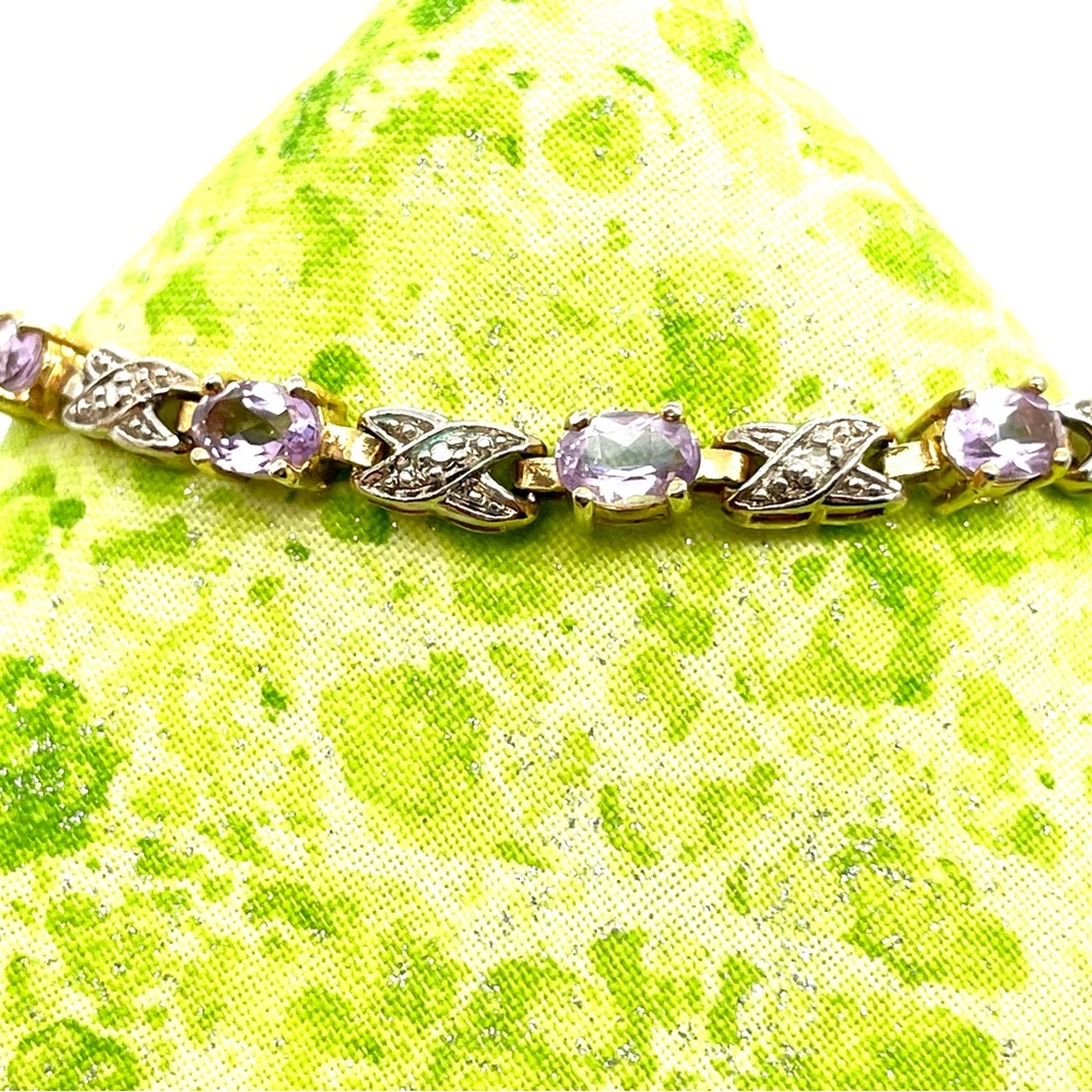 Sterling Vermeil Amethyst Bracelet